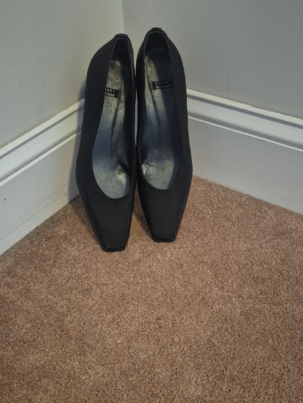 Stuart Weitzman Black Pointed Toe Pumps